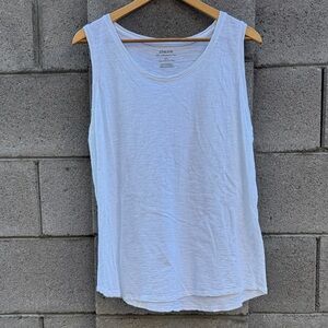 Chicos The Ultimate Tee White Tank Top Cotton Modal Blend size 3